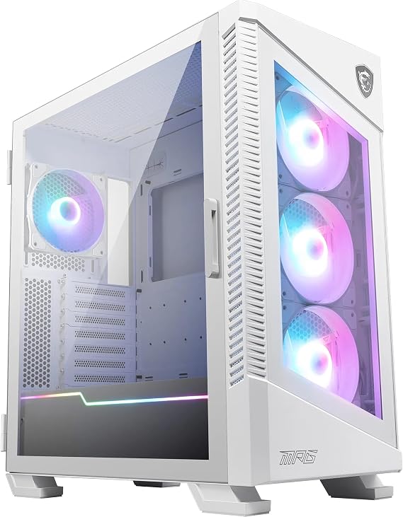 MSI MPG Velox 100R 4x120mm ARGB Fan Temperli Cam USB 3.2 Type-C ATX Mid-Tower Beyaz Gaming (Oyuncu) Kasa