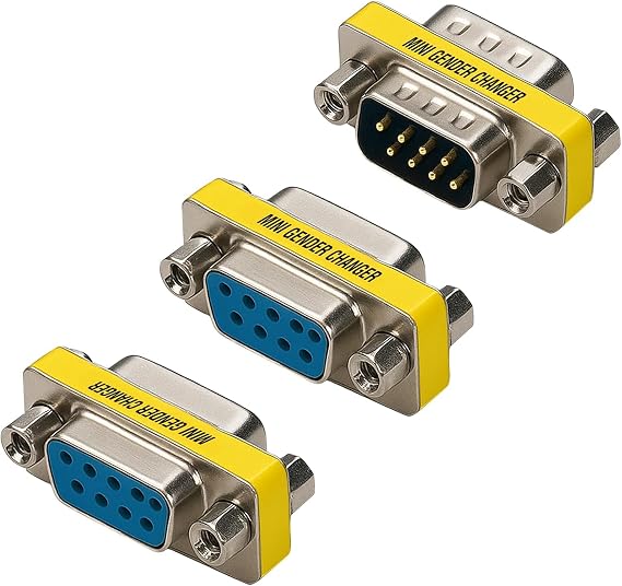 Cyberguys! DB9 Adapter 3-Pack, RS232 Serial Gender Changer Set