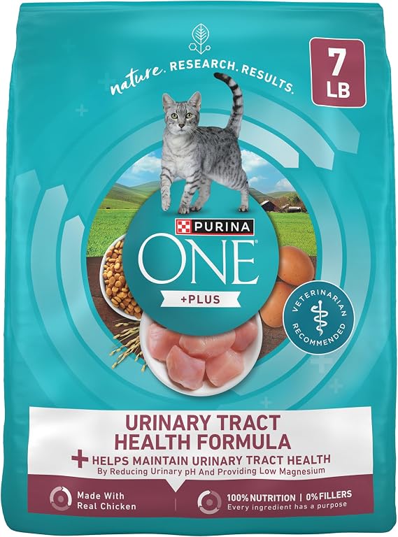 Purina ONE High Protein Urinary Tract Health Dry Cat Food, 7 lb Bag