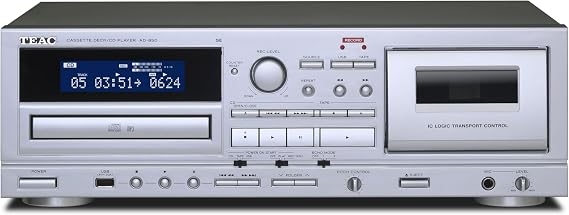 TEAC AD-850-SE Cassette Deck & CD Player, USB Recording, Microphone Jack, Echo Function, For Karaoke
