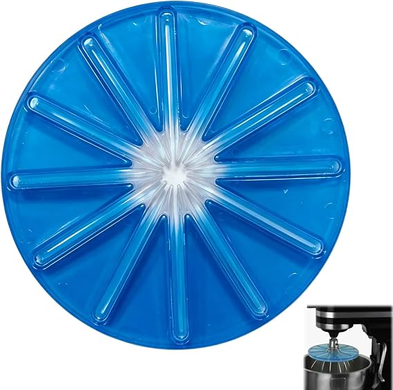K45WW Wire Whip for 5Quart Compatible with Kitchenaid Attachments - Blue Silicone Whisk and Scraper for Cream Mixing, Ideal Kitchen Aid Accessories