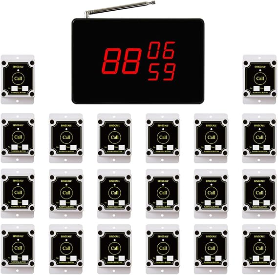 SINGCALL Wireless Construction Site Calling System 1 Receiver & 20 Pagers