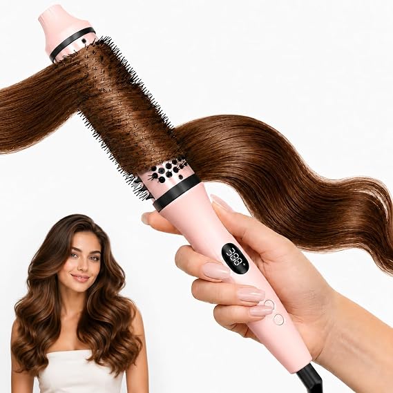 Bopcal Dual Voltage Thermal Brush, 1.5" Heated Round Brush Blowout Styler