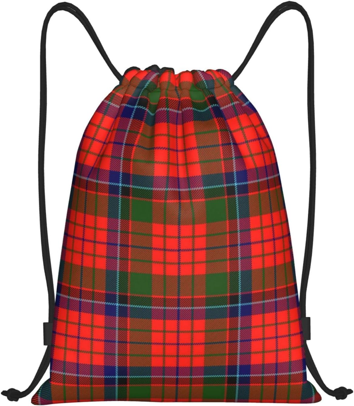 Drawstring Backpack String Bag Selkirk Tartan Sackpack for Sports Gym Small