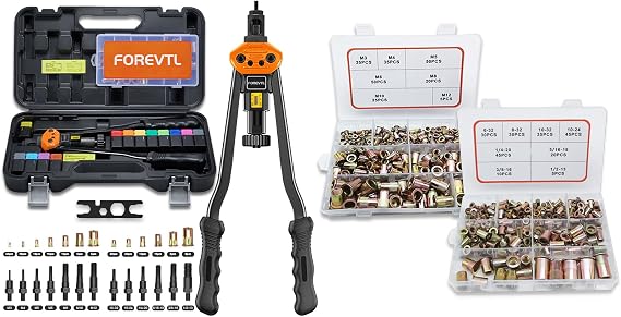 Rivet Nut Tool + SAE Rivet Nut Kit + Metric Rivet Nut Kit