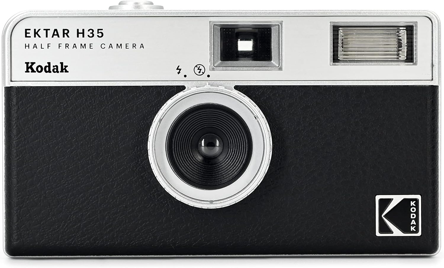 KODAK EKTAR H35 Half Frame Film Camera, 35mm, Reusable, Focus-Free, Lightweight, Easy-to-Use Black Film & AAA Battery are not Included