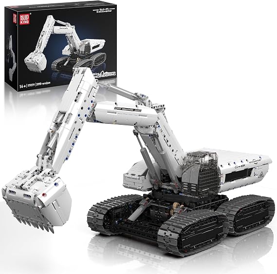Mould King Technik Excavator Model with Remote Controlled App Construction Kit for Model Excavator with 3195 Pieces STEM Toy for Boys from 14 Years and Adults