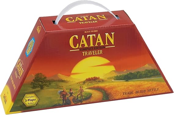 CATAN Traveler COMPACT EDITION Board Game - Settle, Trade, and Build on the Go! Strategy Game, Family Game for Kids and Adults, Ages 10+, 2-4 Players, 60 Minute Playtime, Made by CATAN Studio | Settle, Trade, and Build on the Go, Strategy Game, Family Game for Kids and Adults, Ages 10+, 2-4 Players, 60 Mins