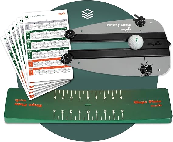 WHYGOLF Putting System & Putting Thing Golf Training Aid for Stroke, Accuracy & Green Reading Adjustable Putting Gates for Home & Green Practice Putter Teaching Tool for Better Control