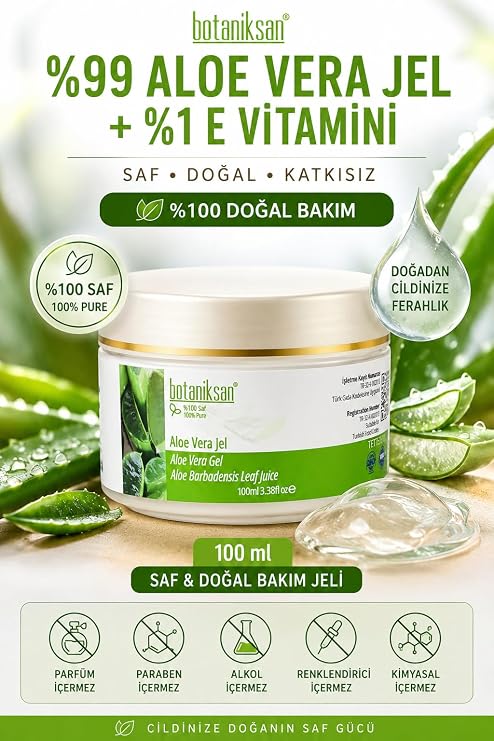 Botaniksan Aloe Vera Jel 100ML,%100 Saf, Doğal, Katkısız