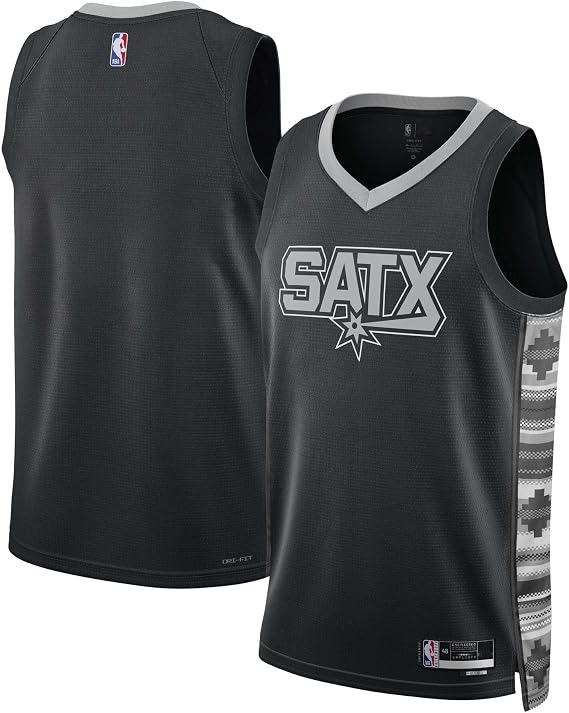 San Antonio Spurs NBA Kids Youth Boys 4-20 Black Statement Edition Blank Jersey