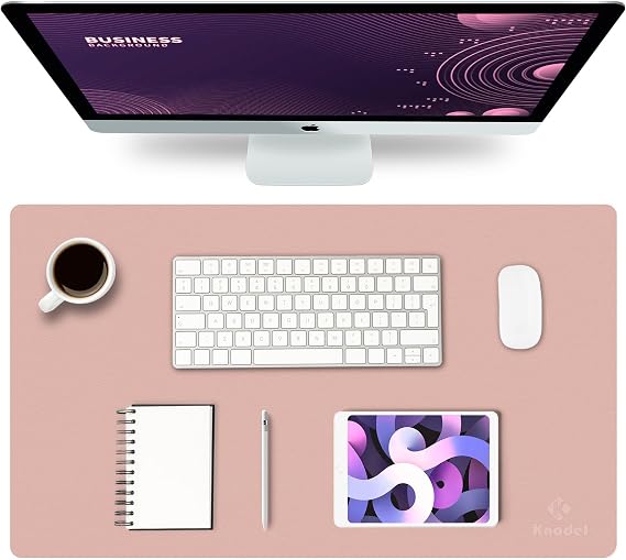 K KNODEL Leather Desk Mat 35 x 60 cm Pink