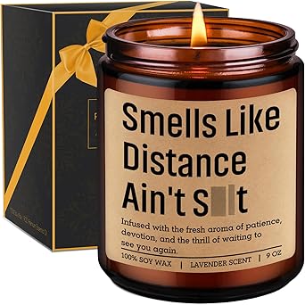 GSPY Scented Candle, Long Distance Relationship Gifts for Him, Her - Gifts for Long Distance Boyfriend, Girlfriend, Couple - Funny Mothers Day, Birthday, Deployment Ideas for BF, GF, Best Friend