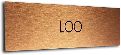 Loo Door Sign - Modern Brushed Metal Door Sign DMD-2210247