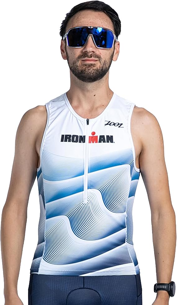 Zoot Men's Ltd Tri Tank | Compression Tri Top for Endurance Race & Training; with Pockets & UPF 50+ Primo Fabric