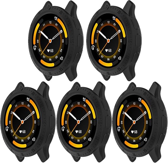 TenCloud Watch Case Cover Compatible with Garmin Venu 3 Case Protector Protective Case 45mm for Venu 3 Accessories (Do Not Fit for Venu 3S 41mm) (5 Black)