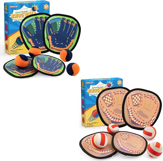 Toss and Catch Ball Game Outdoor Games for Kids Toys Baseball Games Beach Toys Baseball Training Paddle Ball Yard Pool Games Outside Toys for 3 4 5 6 7 8 Year Old Easter Gifts for Kids