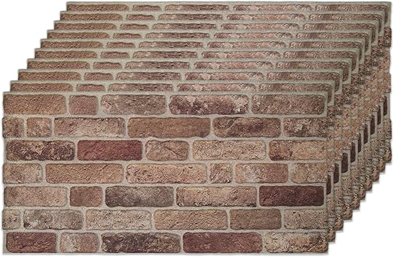 Izodekor Stone Look Wall Panelling Polystyrene 3D Wall Panels Facing Stone Look for Kitchen Bathroom Balcony Bedroom Living Room and Kitchen Back Wall Farmhouse Style (10 x Panels)