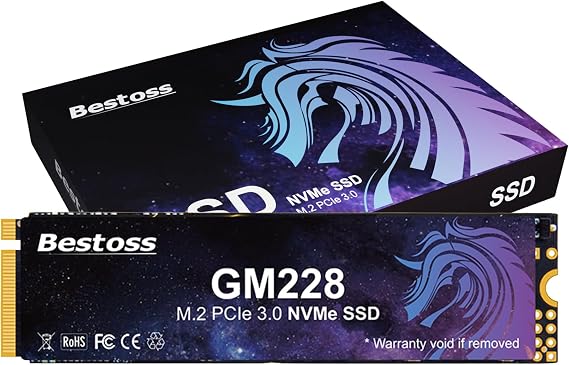 Bestoss 256GB NVMe M.2 SSD PCIe 3.0 2280 Internal SSD, Up to 2200MB/s