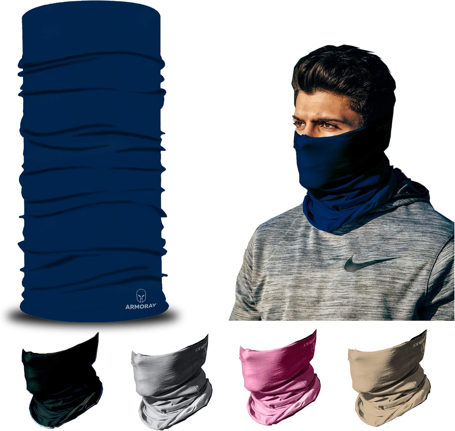 ARMORAY Face Mask, Head Wrap, Neck Gaiter, Headband