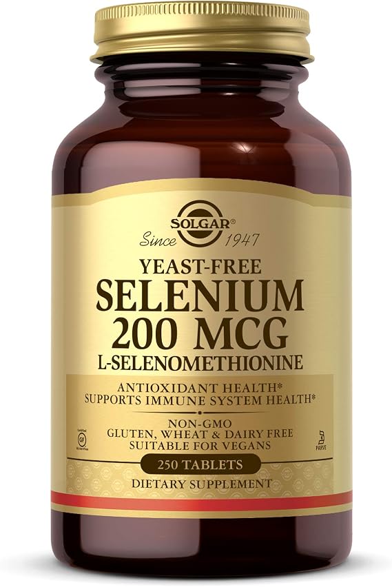 Solgar Yeast-Free Selenium 200 mcg, 250 Tablets - Non-GMO, Vegan, Kosher