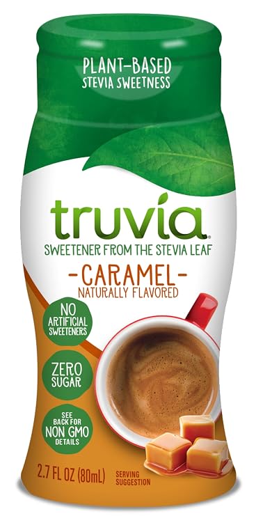 Truvia Liquid Stevia Sweetener, Caramel, 2.7 Fl Oz Bottle