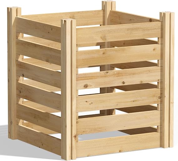 Greenes Fence Premium Cedar Wood Composter, 24" W x 24" L x 31" H (3/4" Thick) / 77.3 Gallons - Made in USA with North American Cedar