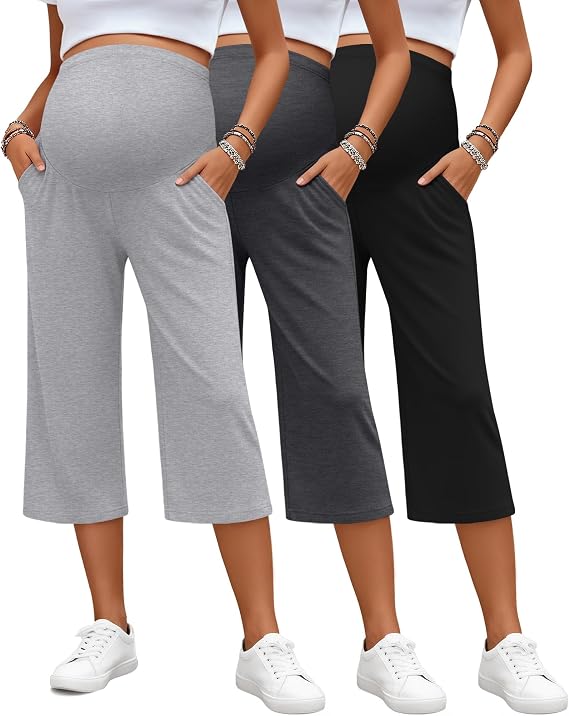 3 Pack Women's Maternity Capris