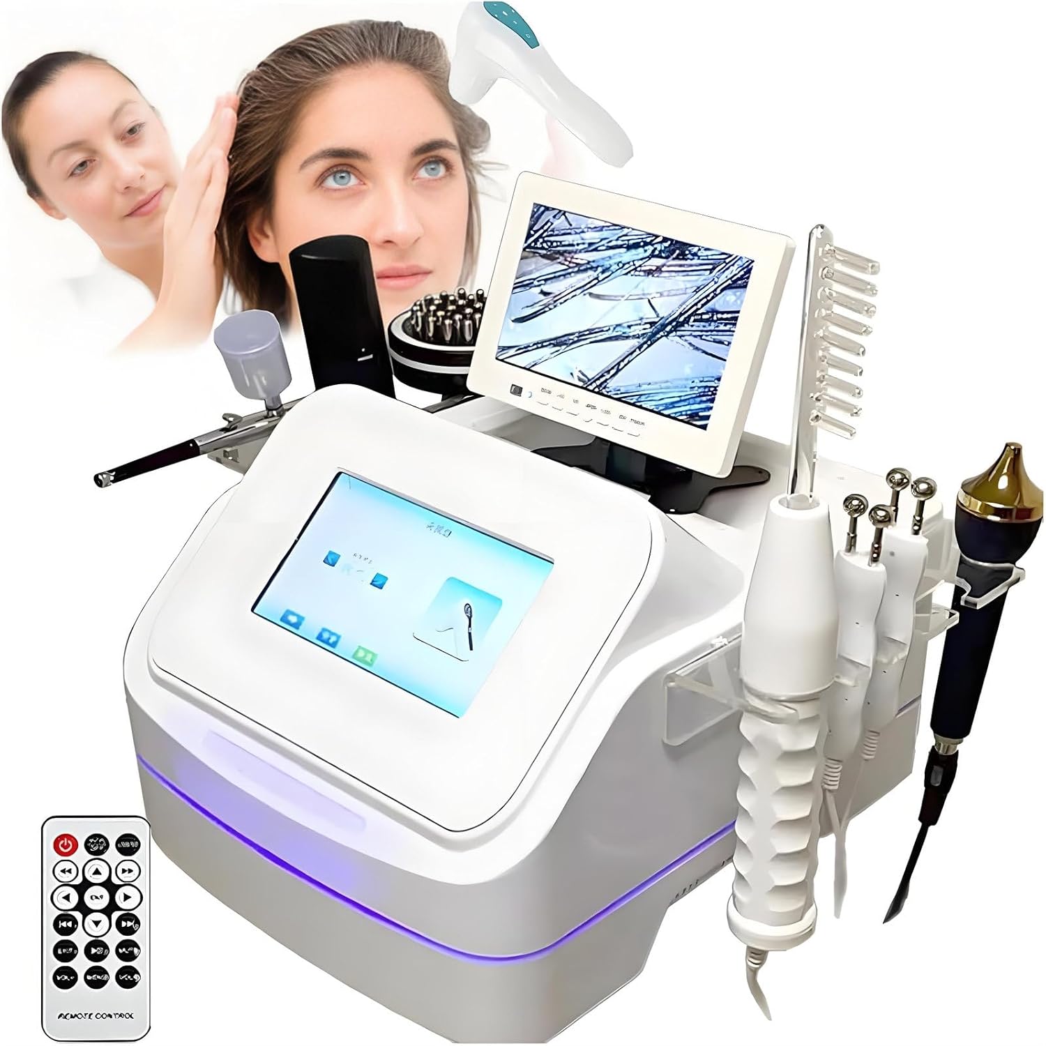 13 Inch Hair Follicle Skin Analyzer Machine, Multifunctional Skin Scalp Tester, Digital Hair Analyzer Detector, Facial Skin Hair Analyser Machine for Hair Health