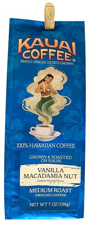 100 Percent Hawaiian Vanilla Macadamia Nut Ground Coffee