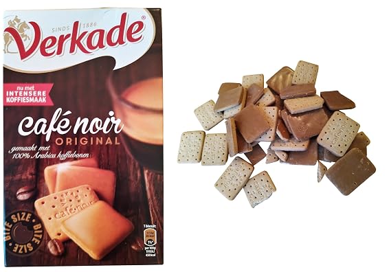 Verkade Cafe Noir | Verkade Cookies | Cafe Noir Cookies from Holland | European Cookies with Coffee Flavor | Pack of 7.05 Ounce