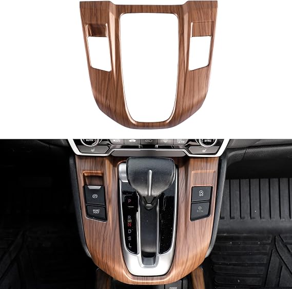 for Honda 2017-2022 CRV Accessories Interior Central Control Gear Shift Panel Cover (Peach Wood Grain)