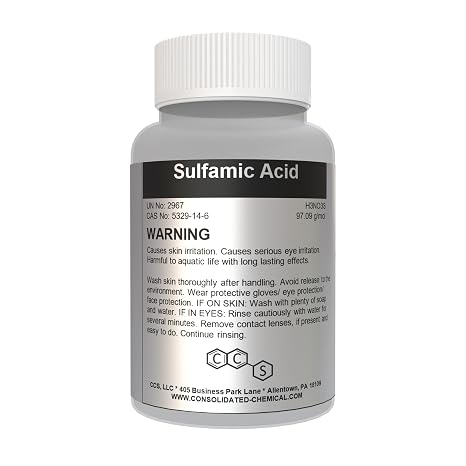 Sulfamic Acid | Premium High-Quality Cleaning and Descaling Agent | Multipurpose Acid for Industrial and Household Use | Kosher Grade - 100 Grams