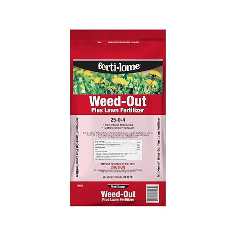 Fertilome (10923) Weed-Out Plus Lawn Fertilizer 25-0-4, 40 lbs