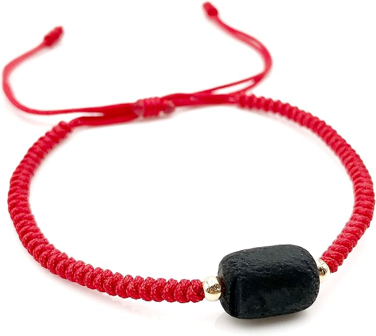 Red String Protection Bracelet for Women Against Evil Eye Genuine Jet Stone Azabache Contra el Mal de Ojo