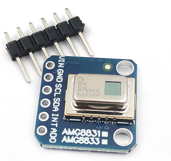 DEVMO AMG8833 88 IR Thermal Camera Sensor Breakout Imager Array Temperature Sensor Module Grid-Eye 8x8 Infrared Camera Module Array Board IIC I2C 3-5V Compatible with Ardu-ino Rasp-Berry Pi AMG-8833