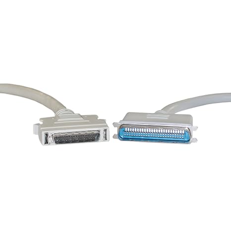Scsi II Cable, Hpdb50 (Half Pitch DB50) Male to Centronics 50 (Cn50) Male, 25 Twisted Pairs, 6 Foot