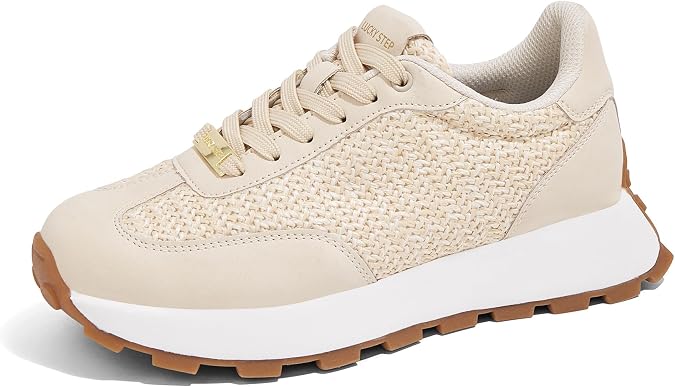 LUCKY STEP Women's Platform Retro Fashion Sneakers Tennis Shoes