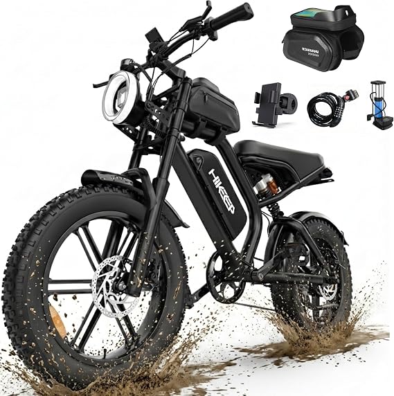 1500W Peak Fat Tire Electric Bike for Adults Teens