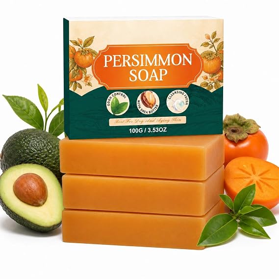Japanese Deodorizing Persimmon Soap for Old People Smell (3pc)