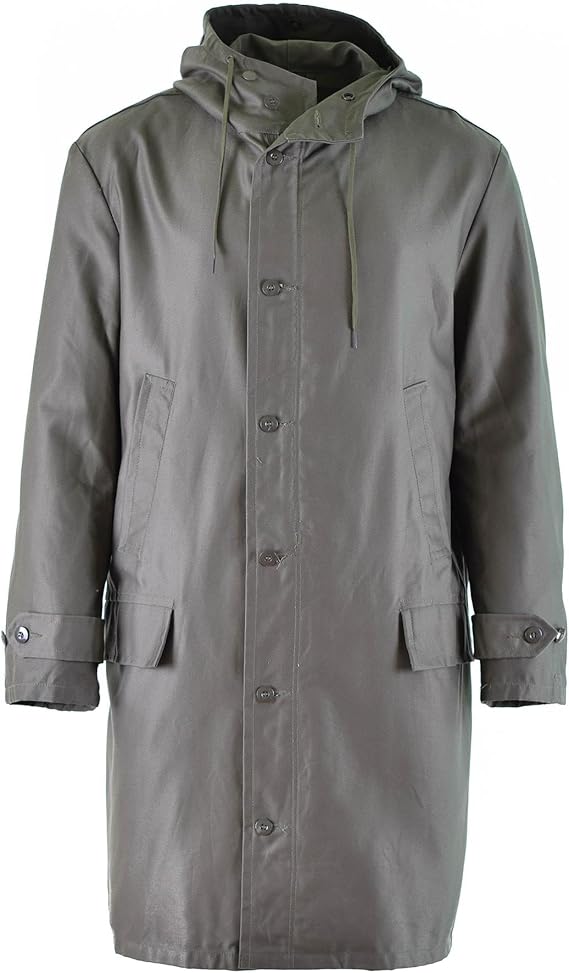 Genuine German army parka olive military surplus jacket long coat OD vintage