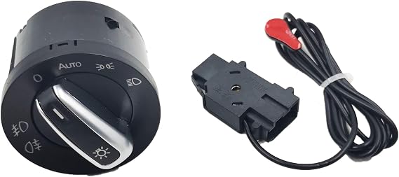 Mr Fix Auto Headlight Switch Headlamp Fog Light Switch Sensor Moduel Compatible for VW Jetta Golf GTI MK5 MK6 Passat Tiguan