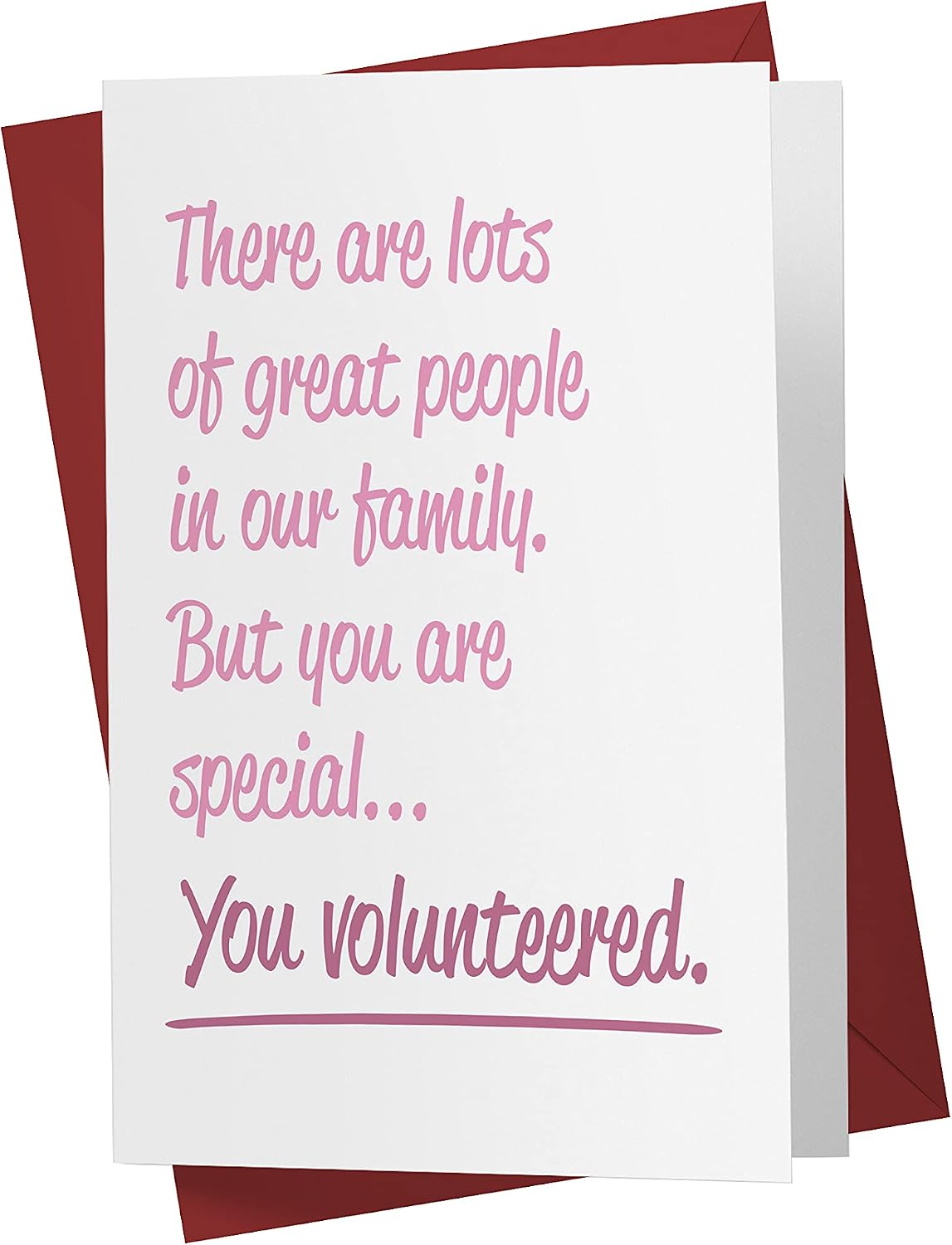 Karto Funny Birthday Card for Sister-in-Law - Large 5.5x8.5 inch Sister in Law Birthday Cards - Volunteered