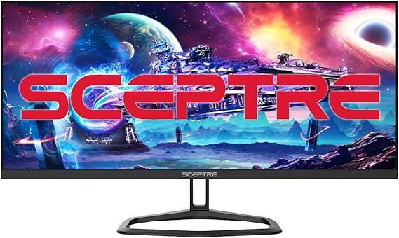 Sceptre 30-inch IPS Monitor 21:9 DisplayPort x2 up to 210Hz 1ms Ultra WideSlim Build-in Speakers, Machine Black E305B-FU200T