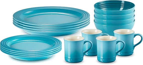 Le Creuset Stoneware Dinnerware Set, 16 pc., Caribbean