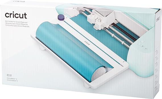 Cricut Roll Holder -with Built in Trimmer Perfect for Clean Precise Cuts of Cricut Smart Vinyl and Heat Transfer Vinyl Iron On Compatible with Cricut Maker 3 and Cricut Explore 3