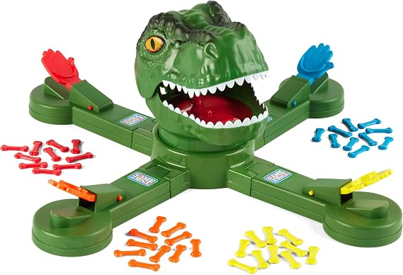 Game Zone T-Rex Bone Toss for 2-4 Players, Ages 3+, Multiplayer, Kids & Family