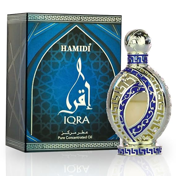 Hamidi IQRA Concentrated Perfume Oils for Women & Men 18ML (0.6 OZ) Enjoy Long Lasting Fragrance Oil, Indulge In The Enchanting Blend Of This Vibrant Arabian Perfume Oil Perfect For Any Occassion