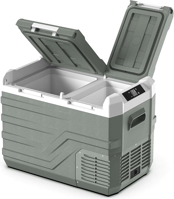 Alpicool Car Refrigerator 2 Compartments 31L Portable Refrigerator Independent Temperature Control 2-Door Large Capacity Fast Freezing -20℃～20℃ Silent 3WAY Power Supply DC12V/24V AC100V Car