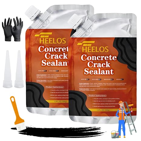 Asphalt Crack Filler,2Pack High Elasticity Driveway Crack Filler,Self Leveling Waterproof Asphalt Crack Sealant Repair Sealer for Blacktop Concrete Cement Driveway,Walkway, Road,Patio(Black)